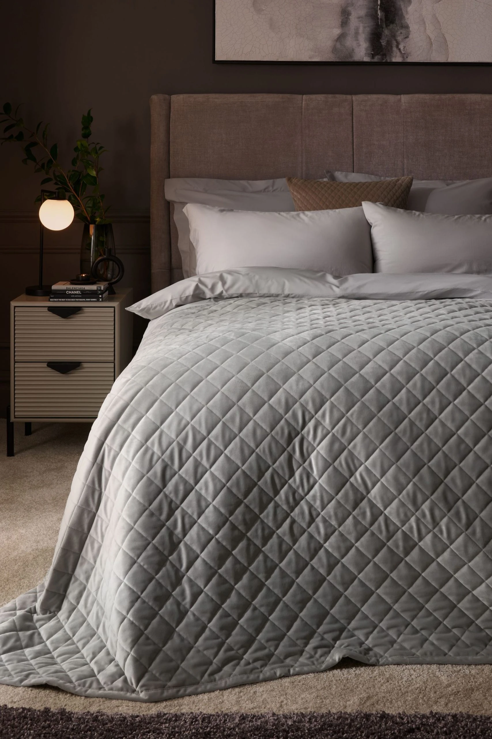 Hamilton Velvet Quilted Bedspread Next Hamilton Velvet Quilted Bedspread -Louis De Poortere Shop 110 795s scaled
