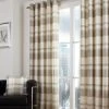 Fusion Balmoral Check Eyelet Curtains