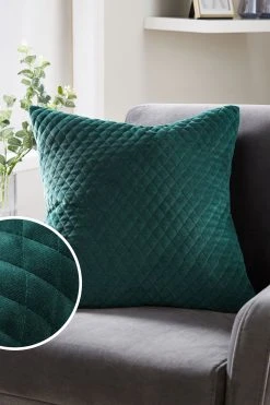Next Velvet Quilted Hamilton Cushion