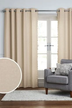 Next Textured Tassel Edge Curtains