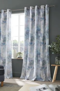 Voyage Monet Lined Eyelet Curtains