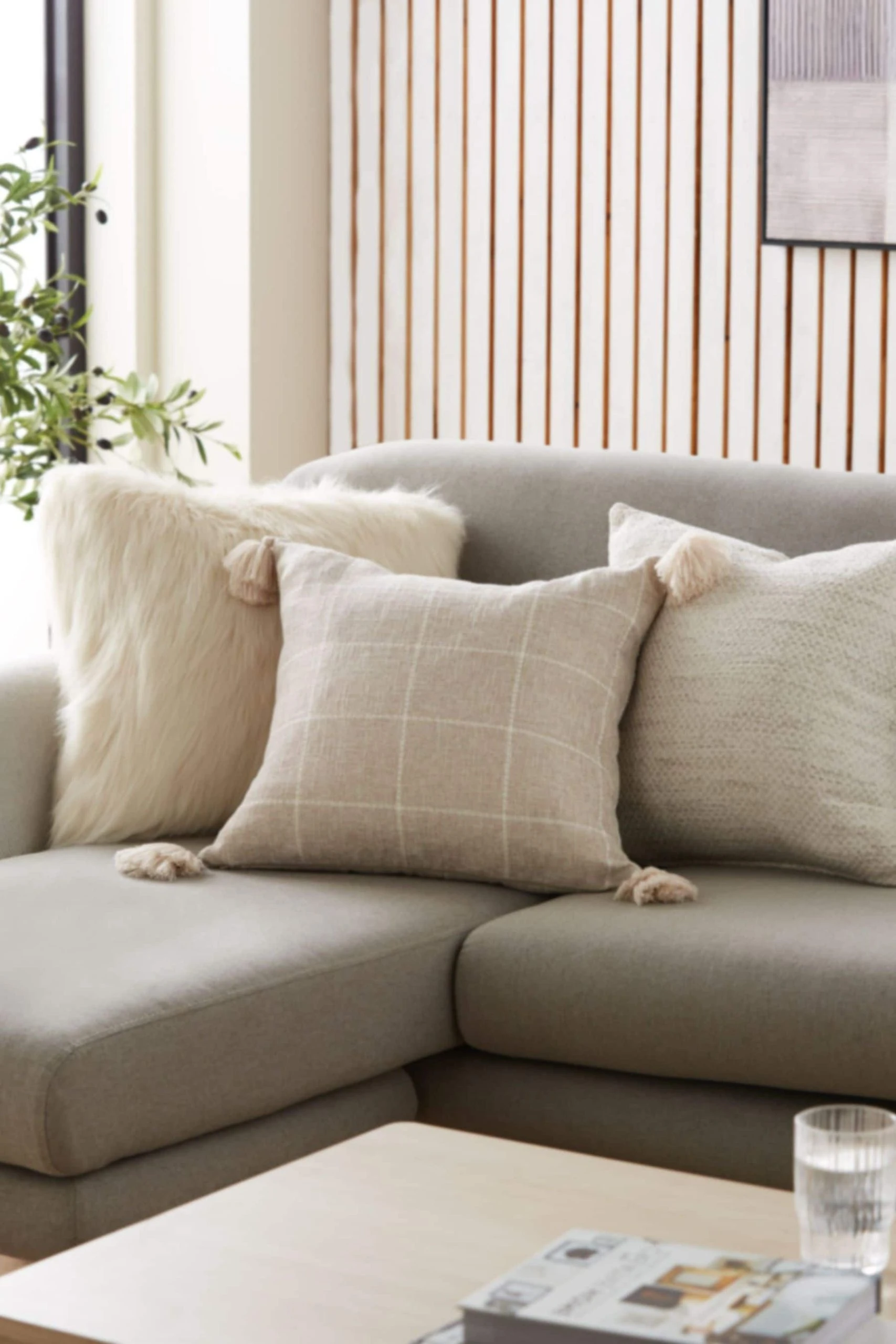 Next Windowpane Check Cushion 4 Next Windowpane Check Cushion - Image 2