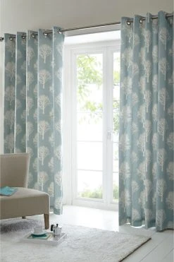Fusion Woodland Trees Eyelet Curtains