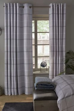 Next Versatile Check Blackout Curtains