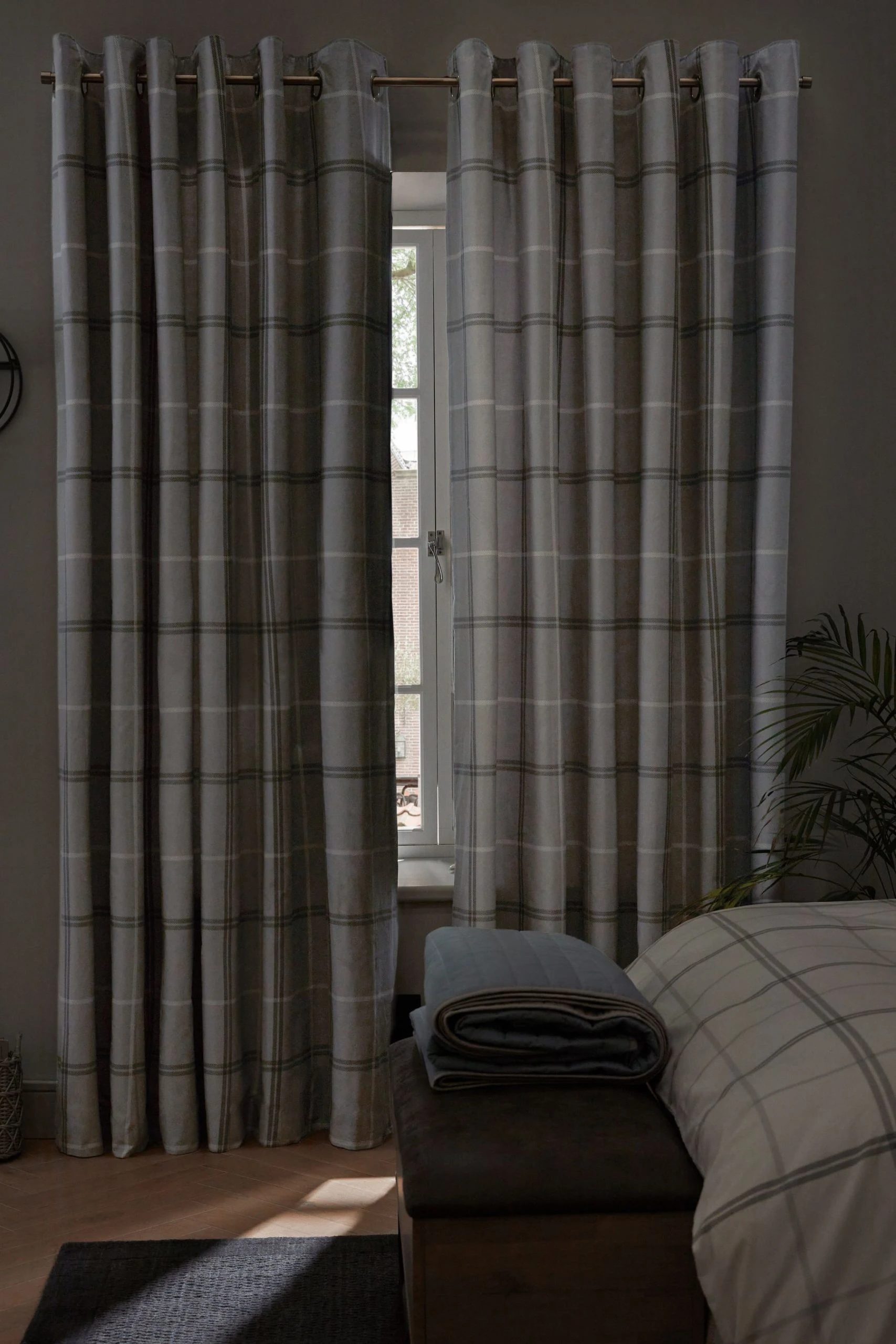 Next Versatile Check Blackout Curtains 4 Next Versatile Check Blackout Curtains - Image 2