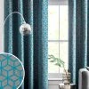 Next Flocked Velvet Geometric Curtains -Louis De Poortere Shop 410 452s