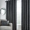 Helena Springfield Metallic Roma Lined Eyelet Curtains -Louis De Poortere Shop 412 004s