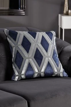 Next Collection Luxe Geometric Velvet Cushion