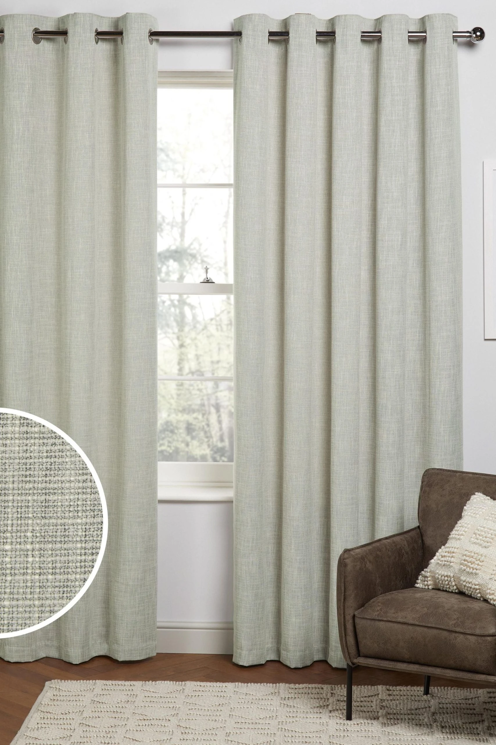 Fine Bouclé Eyelet Lined Curtains Next Fine Bouclé Eyelet Lined Curtains -Louis De Poortere Shop 436 651s scaled