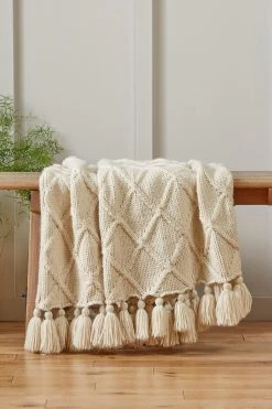 Next Chunky Cable Knit Throw