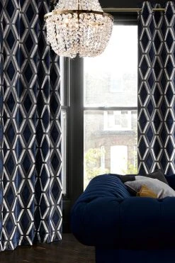 Next Collection Luxe Heavyweight Geometric Cut Velvet Curtains 13 Next Collection Luxe Heavyweight Geometric Cut Velvet Curtains -Louis De Poortere Shop 465431s5