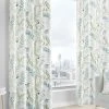 Fusion Fernworthy Botanical Leaves Lined Eyelet Curtains -Louis De Poortere Shop 471213s