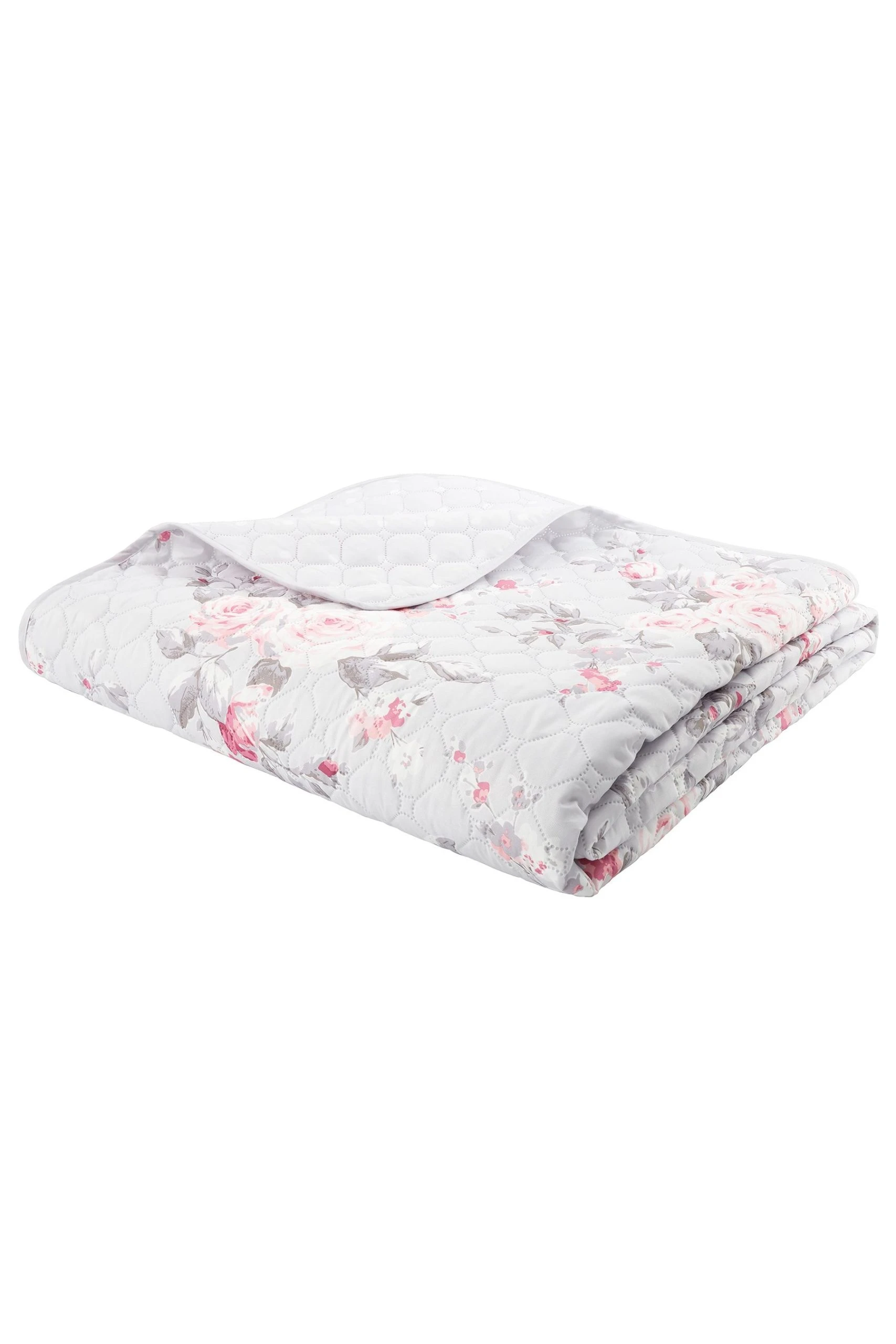 Catherine Lansfield Reversible Canterbury Floral Quilted Bedspread 4 Catherine Lansfield Reversible Canterbury Floral Quilted Bedspread - Image 2