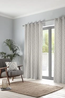 Fusion Navaho Cotton Eyelet Curtains