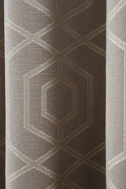Curtina Camberwell Geo Lined Eyelet Curtains -Louis De Poortere Shop 529178s3