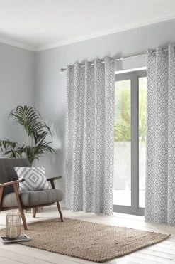 Fusion Navaho Cotton Eyelet Curtains