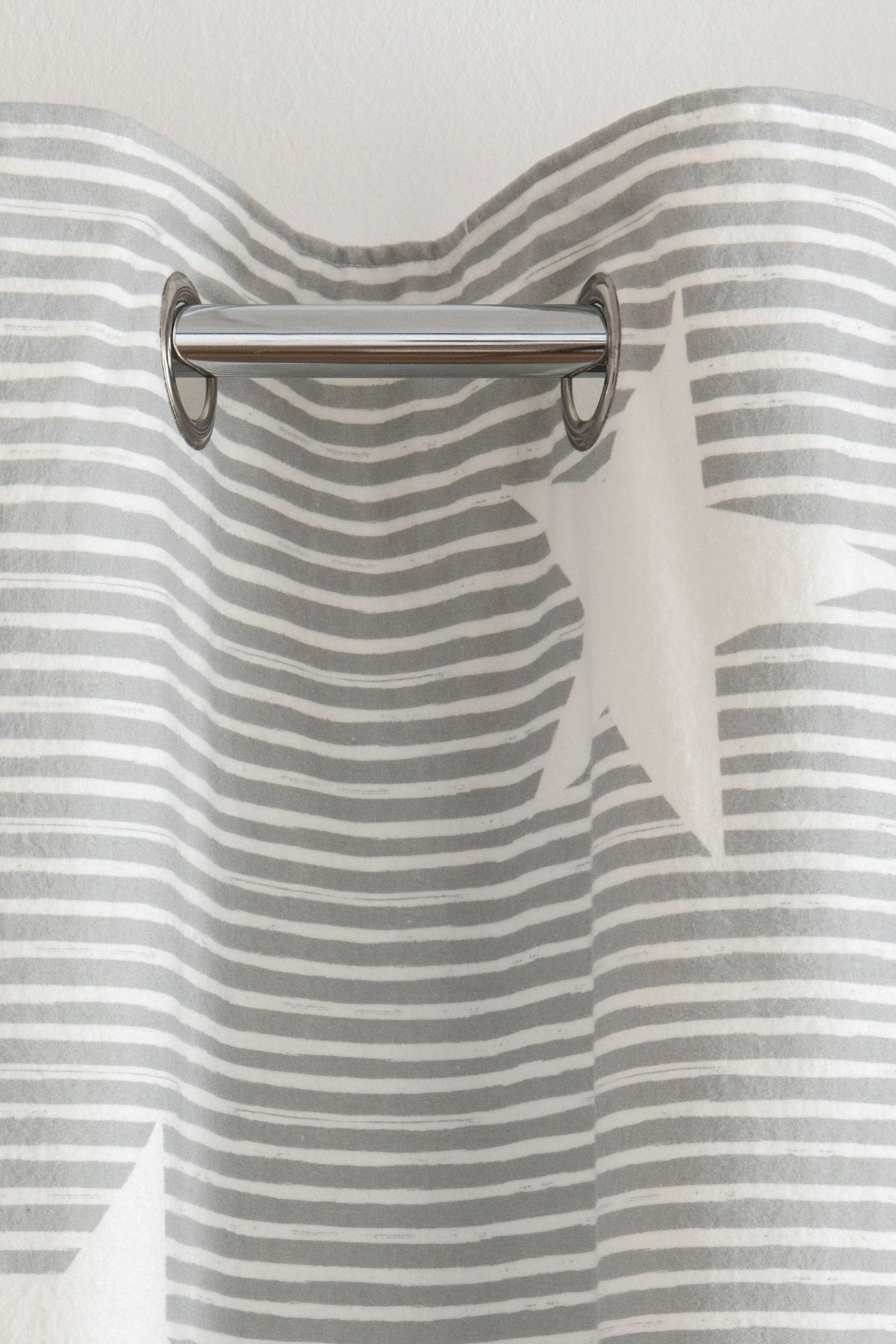 Next Brushed Star Stripe Blackout Eyelet Curtains 5 Next Brushed Star Stripe Blackout Eyelet Curtains - Image 3