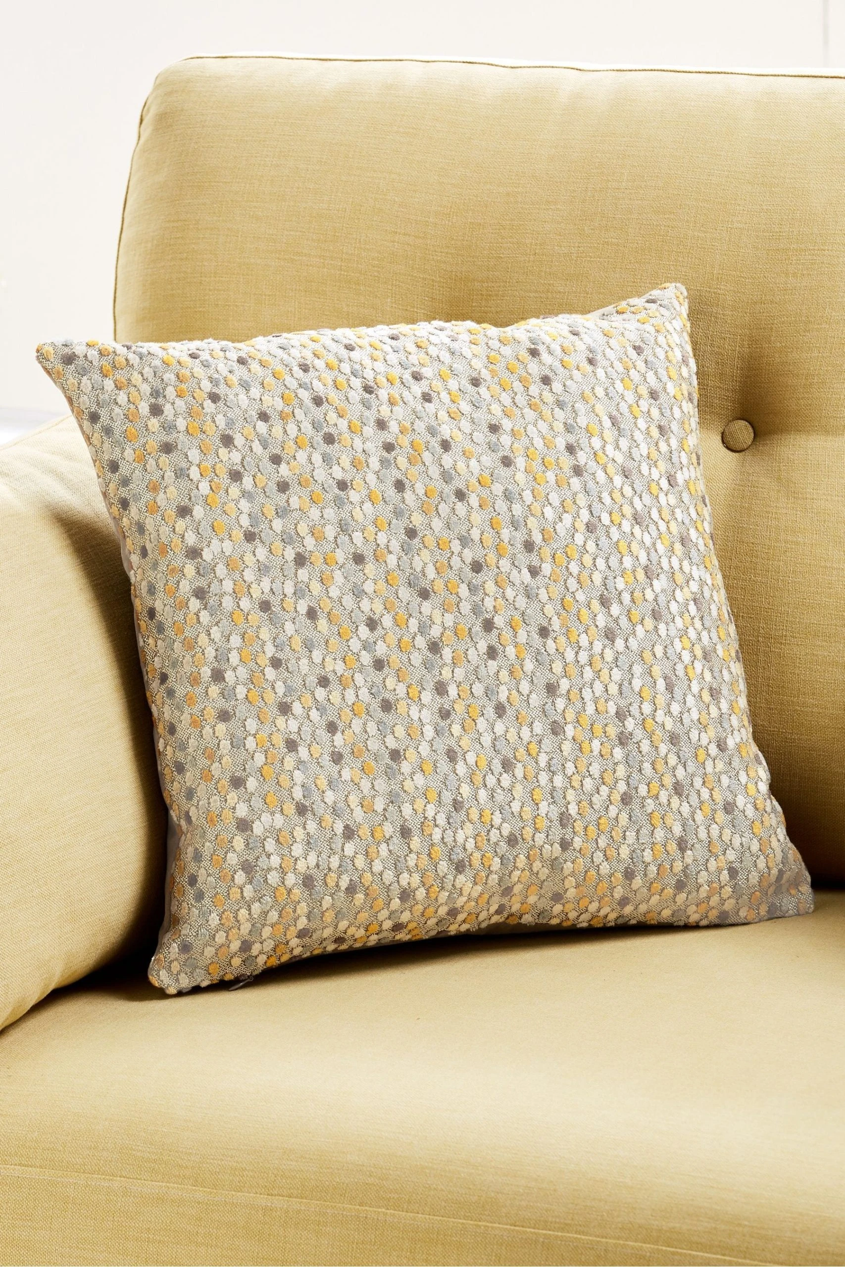 Next Velvet Spot Cushion 4 Next Velvet Spot Cushion - Image 2