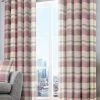 Fusion Balmoral Check Eyelet Curtains