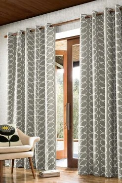 Orla Kiely Linear Stem Geo Eyelet Curtains