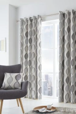 Fusion Lennox Cotton Eyelet Curtains