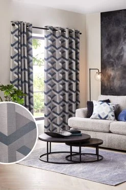 Next Jacquard Optical Geometric Curtains