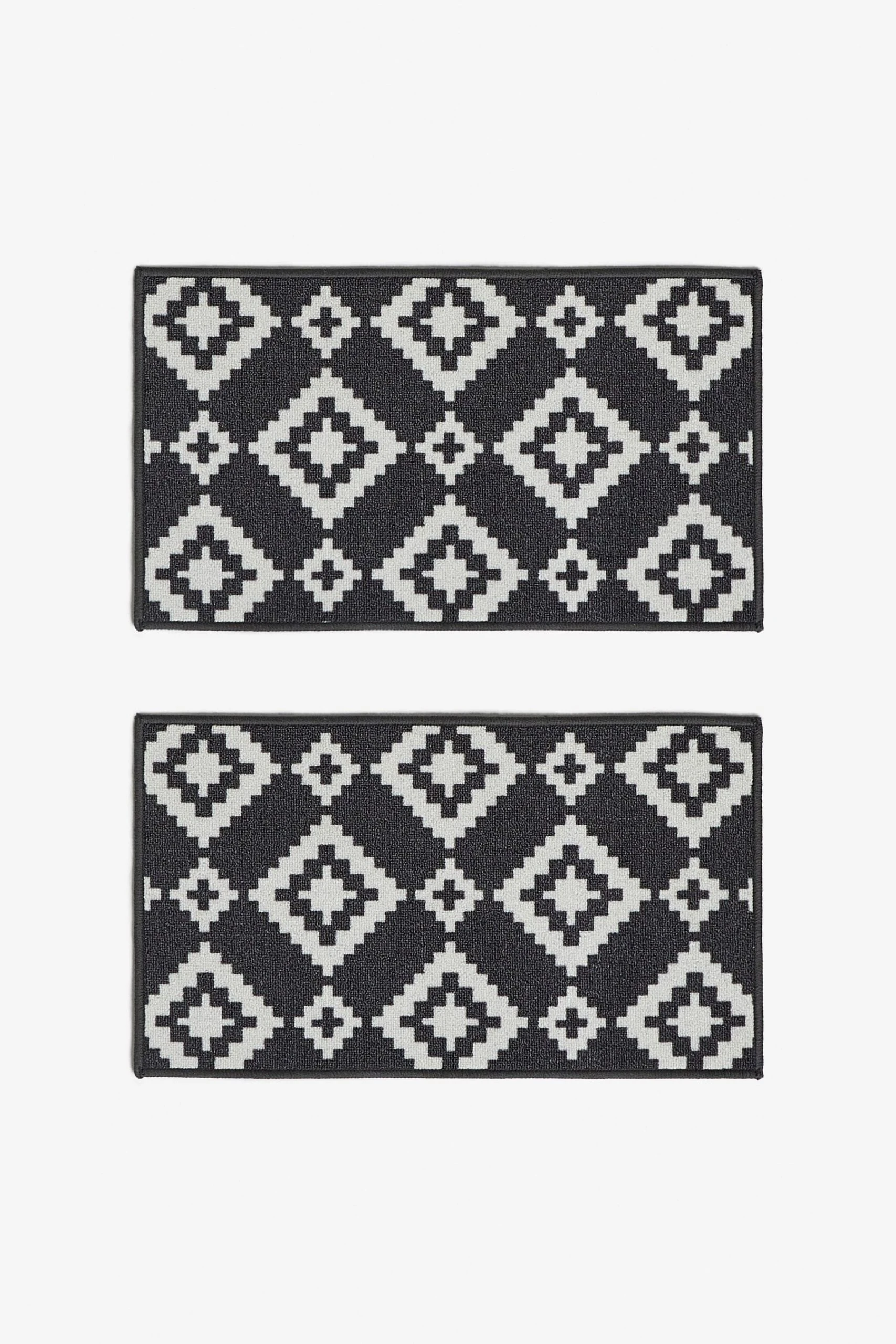 Next 2 Pack Washable Geo Doormat 4 Next 2 Pack Washable Geo Doormat - Image 2