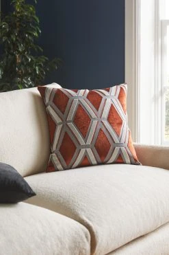 Next Collection Luxe Geometric Velvet Cushion