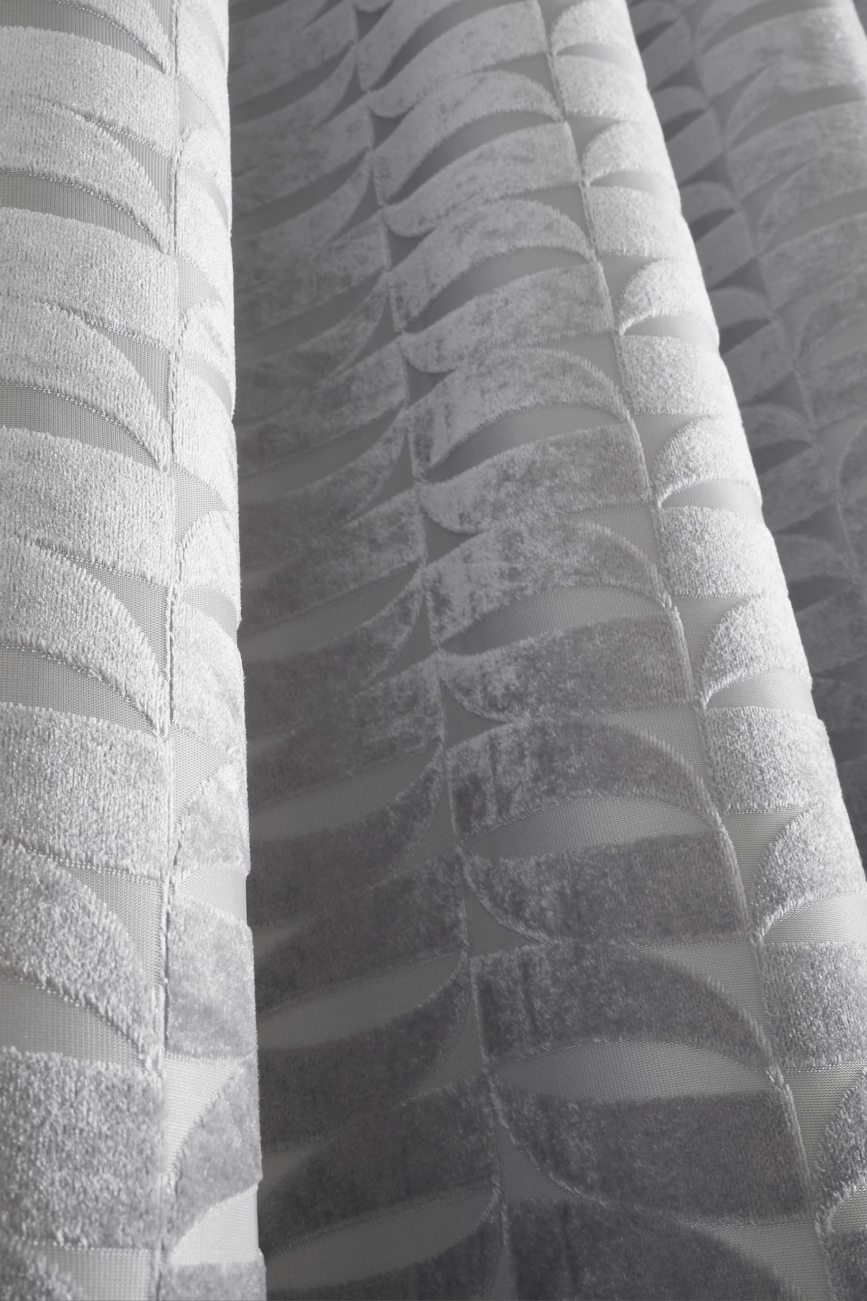 Curtina Kendal Velvet Geo Lined Eyelet Curtains 6 Curtina Kendal Velvet Geo Lined Eyelet Curtains - Image 4