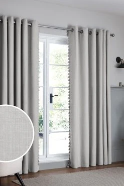 Next Textured Tassel Edge Curtains