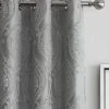 Curtina Chateau Textured Chenille Damask Lined Eyelet Curtains -Louis De Poortere Shop 987655s