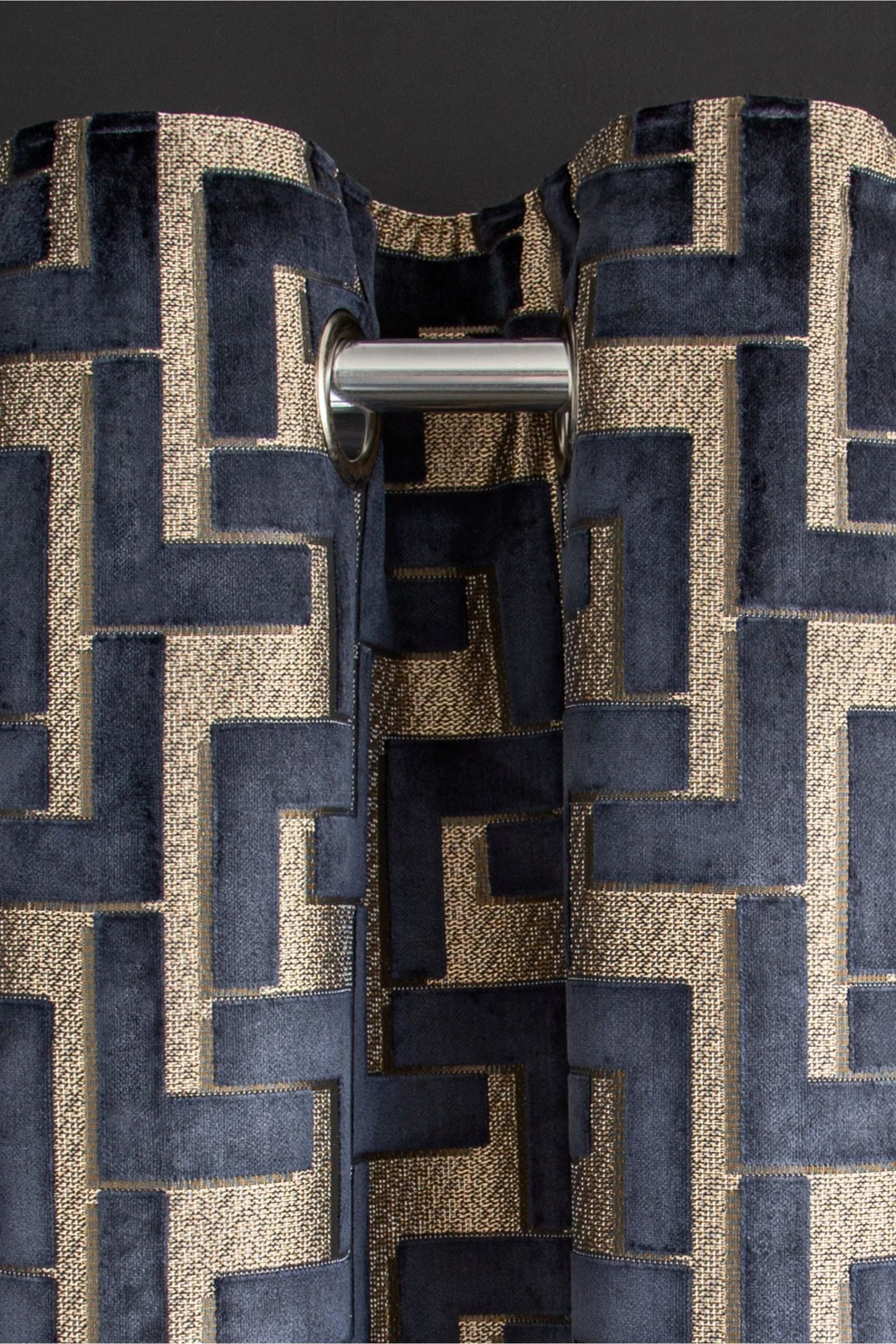 Next Collection Luxe Fretwork Heavyweight Velvet Curtains 5 Next Collection Luxe Fretwork Heavyweight Velvet Curtains - Image 3