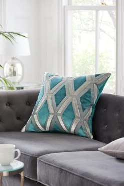 Next Collection Luxe Geometric Velvet Cushion