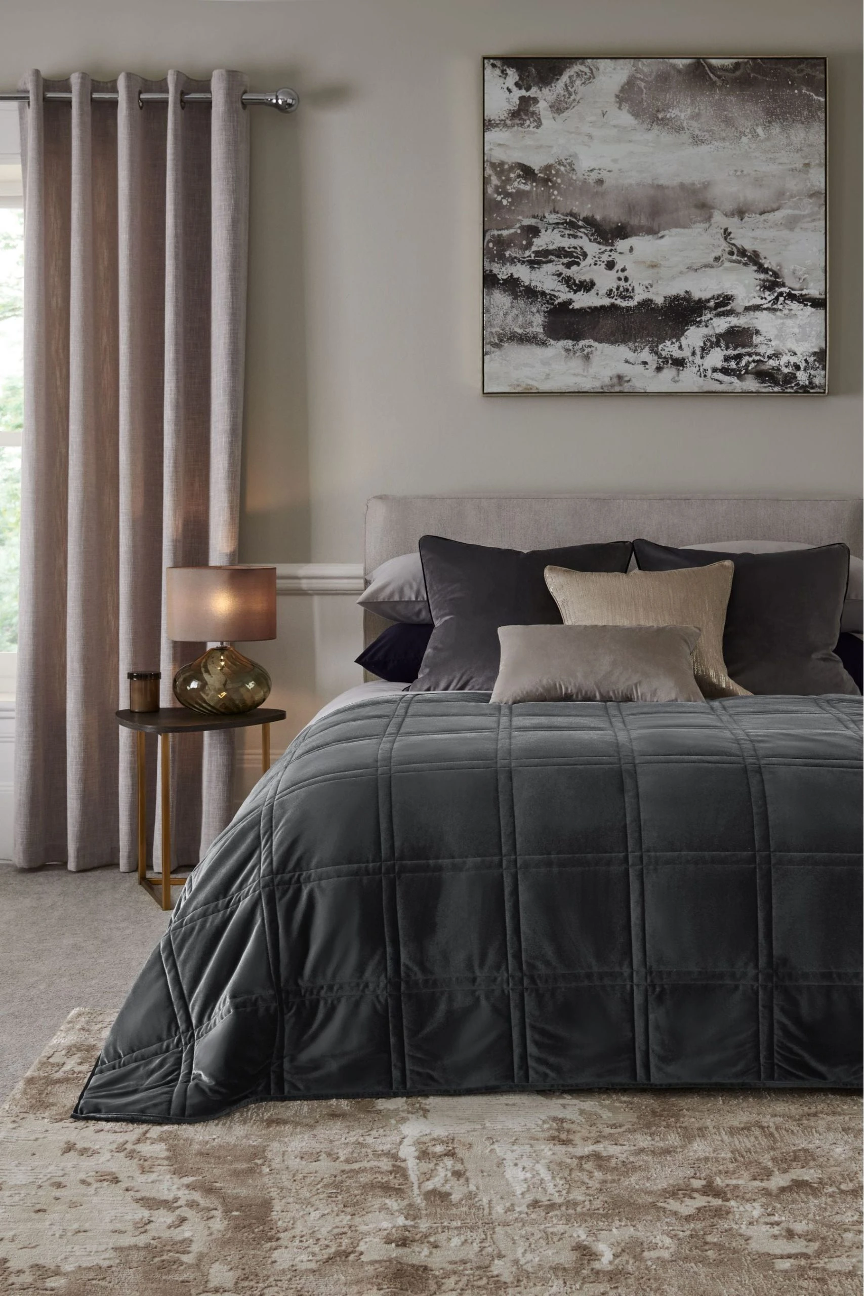 Next Luxurious Quilted Velvet Bedspread 3 Next Luxurious Quilted Velvet Bedspread