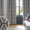 Next Collection Luxe Heavyweight Geometric Cut Velvet Curtains -Louis De Poortere Shop C03822s