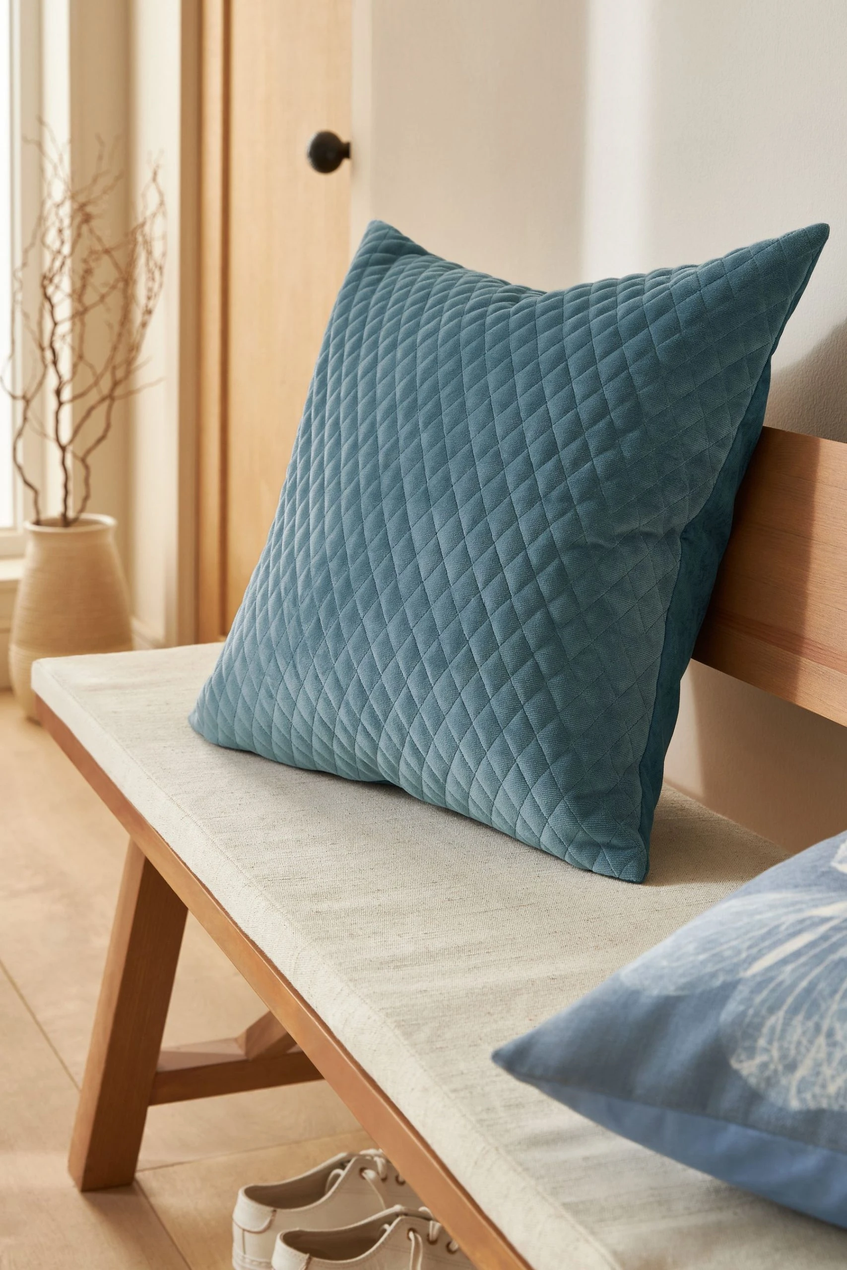 Next Velvet Quilted Hamilton Cushion 3 Next Velvet Quilted Hamilton Cushion