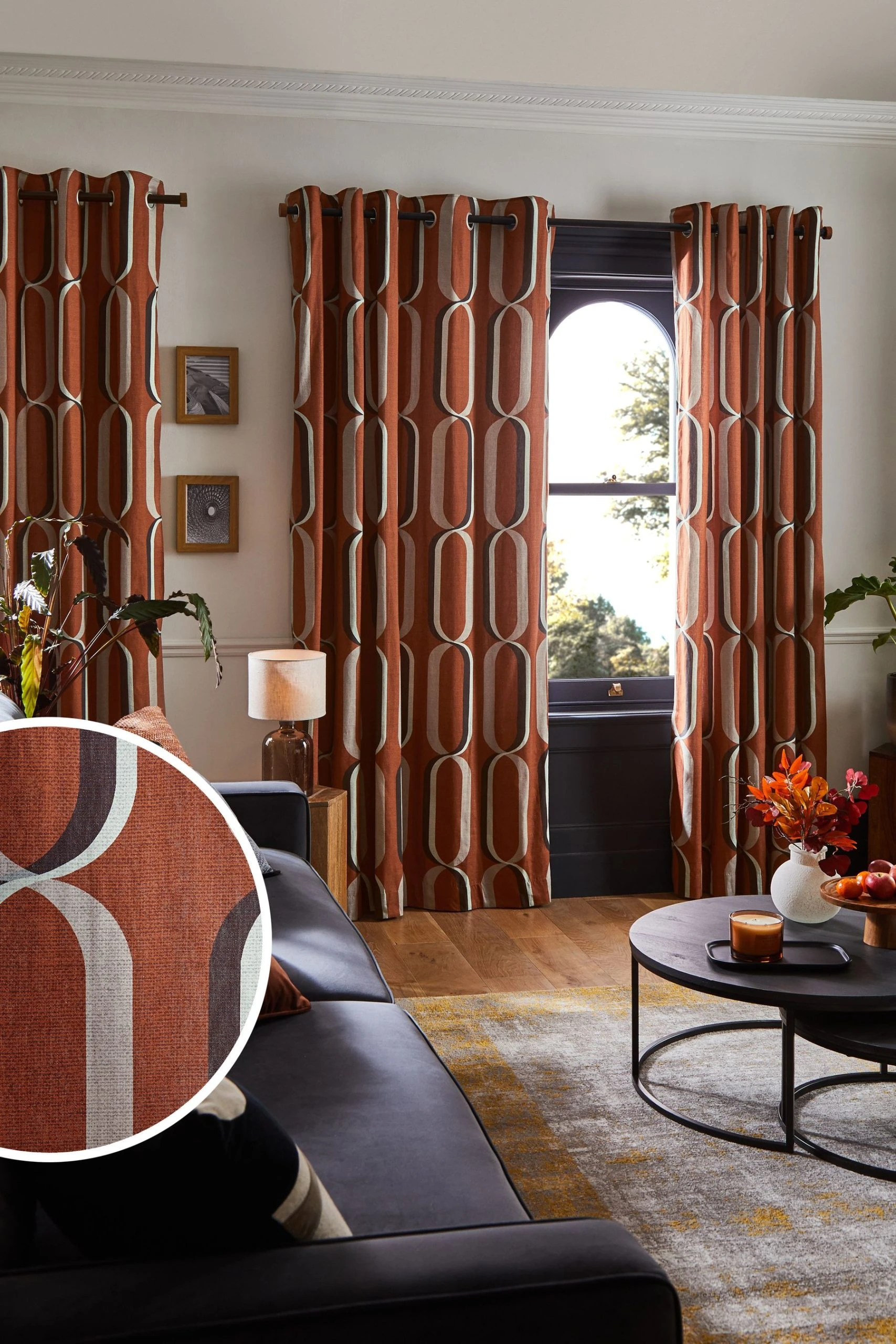 Next Overscale Geometric Eyelet Curtains 3 Next Overscale Geometric Eyelet Curtains