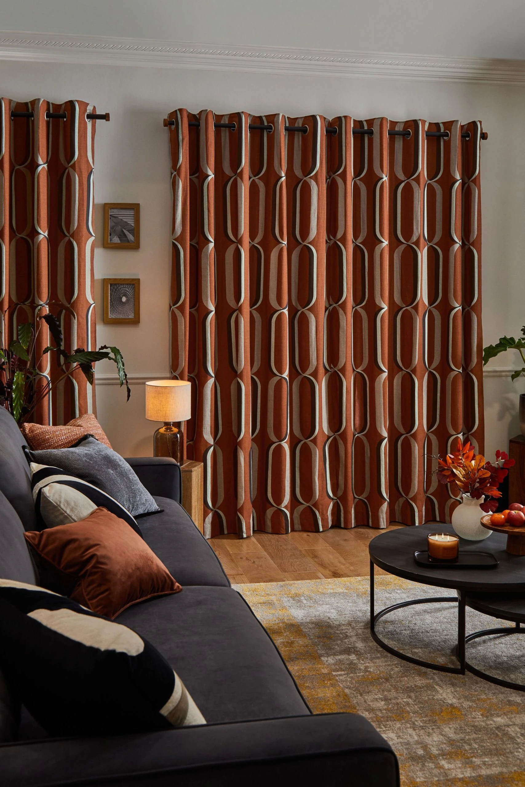 Next Overscale Geometric Eyelet Curtains 4 Next Overscale Geometric Eyelet Curtains - Image 2