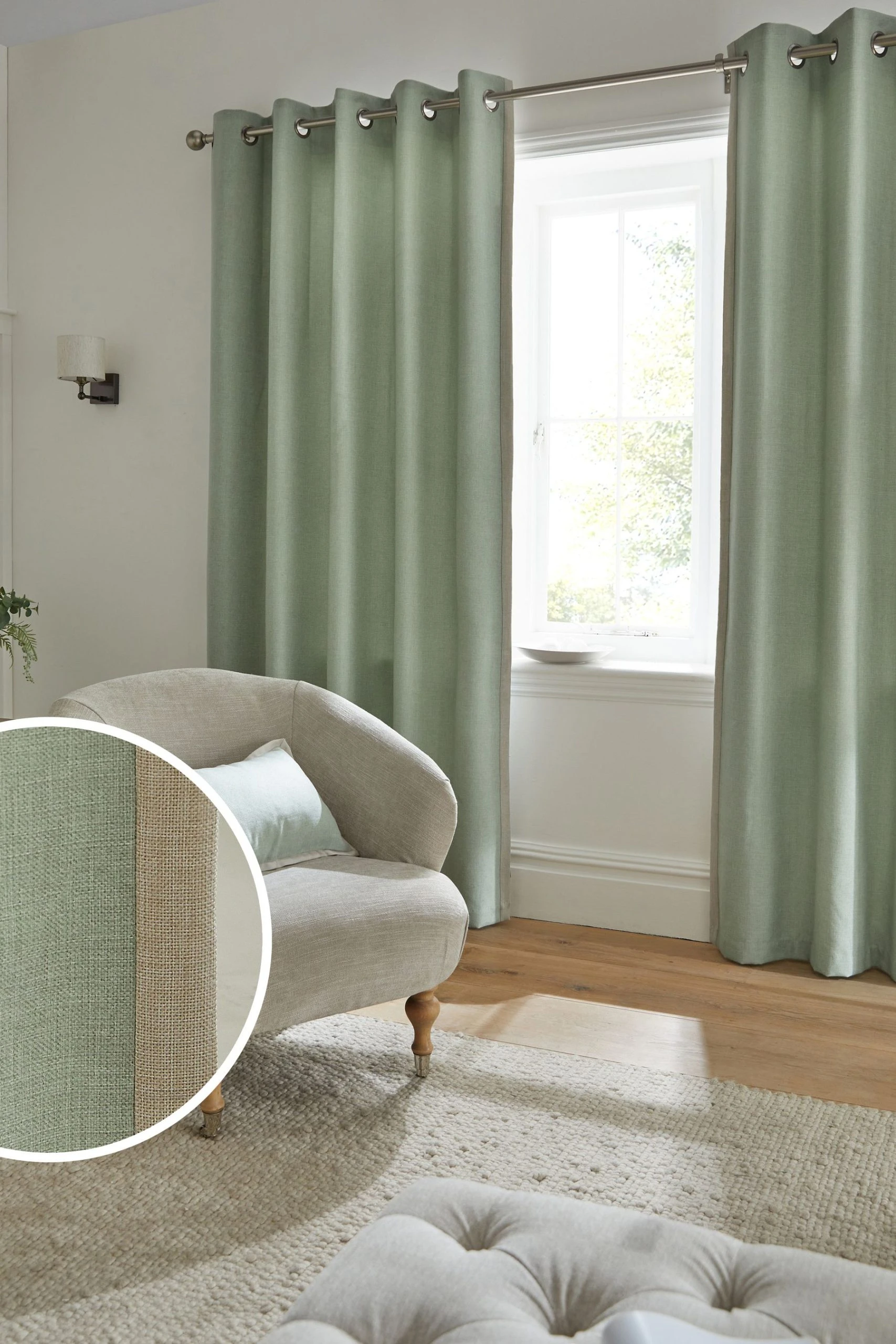 Dalby Contrast Edge Eyelet Curtains Next Dalby Contrast Edge Eyelet Curtains -Louis De Poortere Shop C25826s scaled