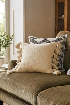 Next Textured Tassel Cushions