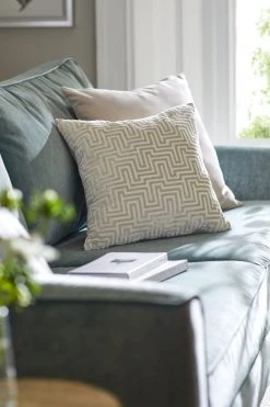 Next Cut Velvet Maze Geo Cushion