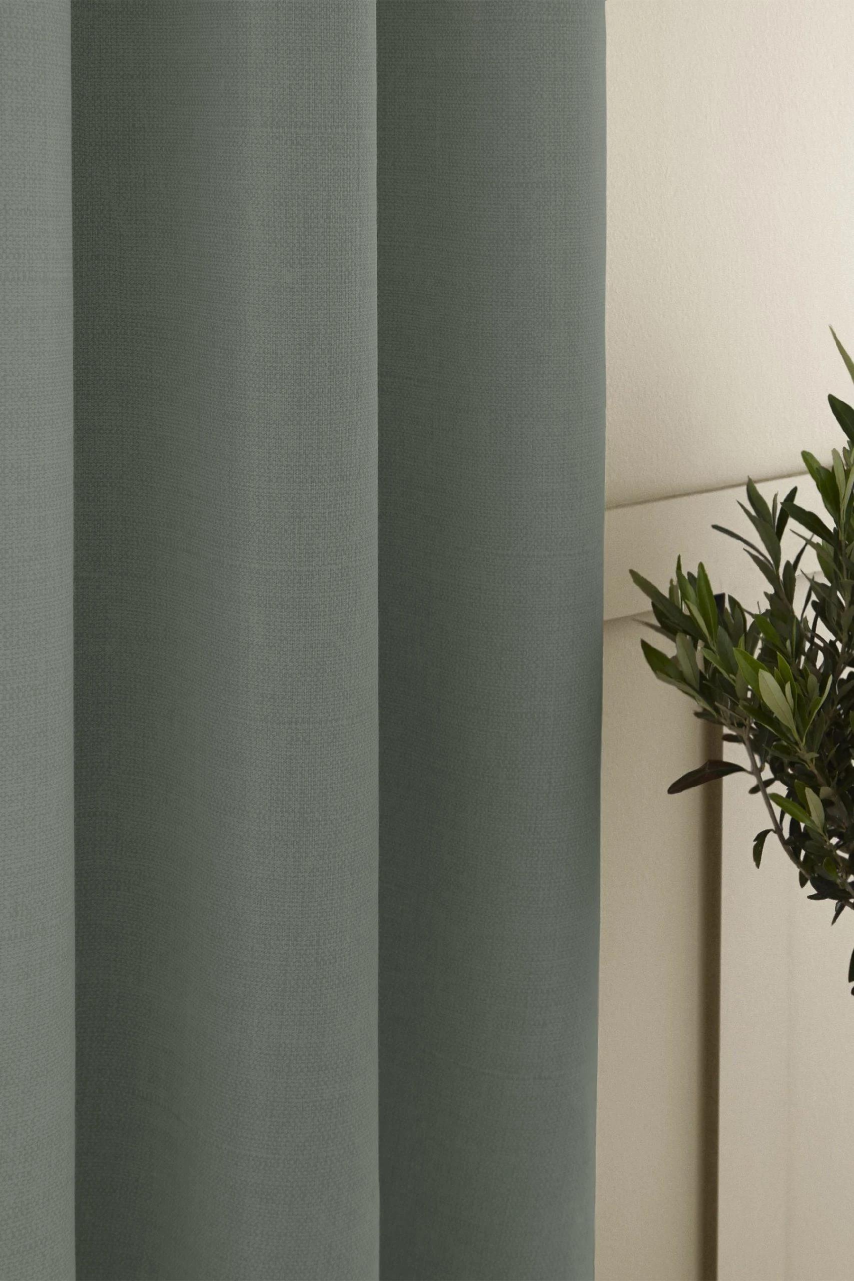 Catherine Lansfield Melville Woven Texture Cotton Eyelet Unlined Curtains 6 Catherine Lansfield Melville Woven Texture Cotton Eyelet Unlined Curtains - Image 4