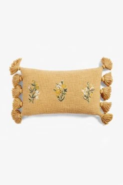 Next Textured Floral Embroidered Oblong Cushion -Louis De Poortere Shop C35108s3
