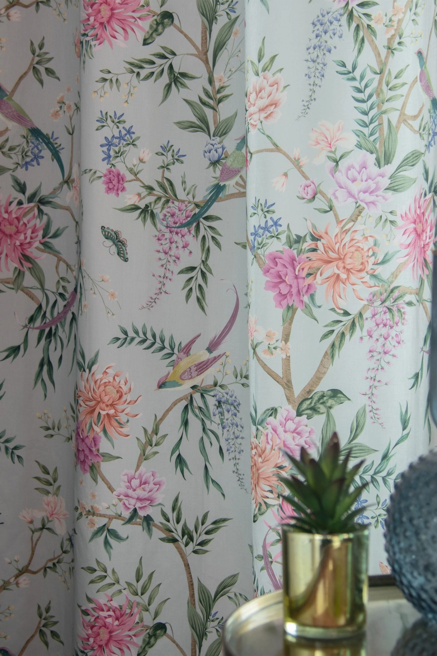 Next Emporium Floral Blackout/Thermal Eyelet Curtains 5 Next Emporium Floral Blackout/Thermal Eyelet Curtains - Image 3