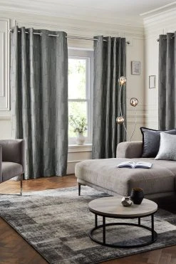 Next Chic Geometric Jacquard Eyelet Curtains
