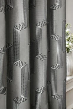 Next Chic Geometric Jacquard Eyelet Curtains -Louis De Poortere Shop C46209s4