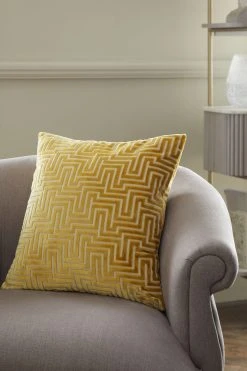 Next Cut Velvet Maze Geo Cushion