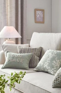 Next Cut Velvet Multi Stripe Cushion -Louis De Poortere Shop C73 653s3