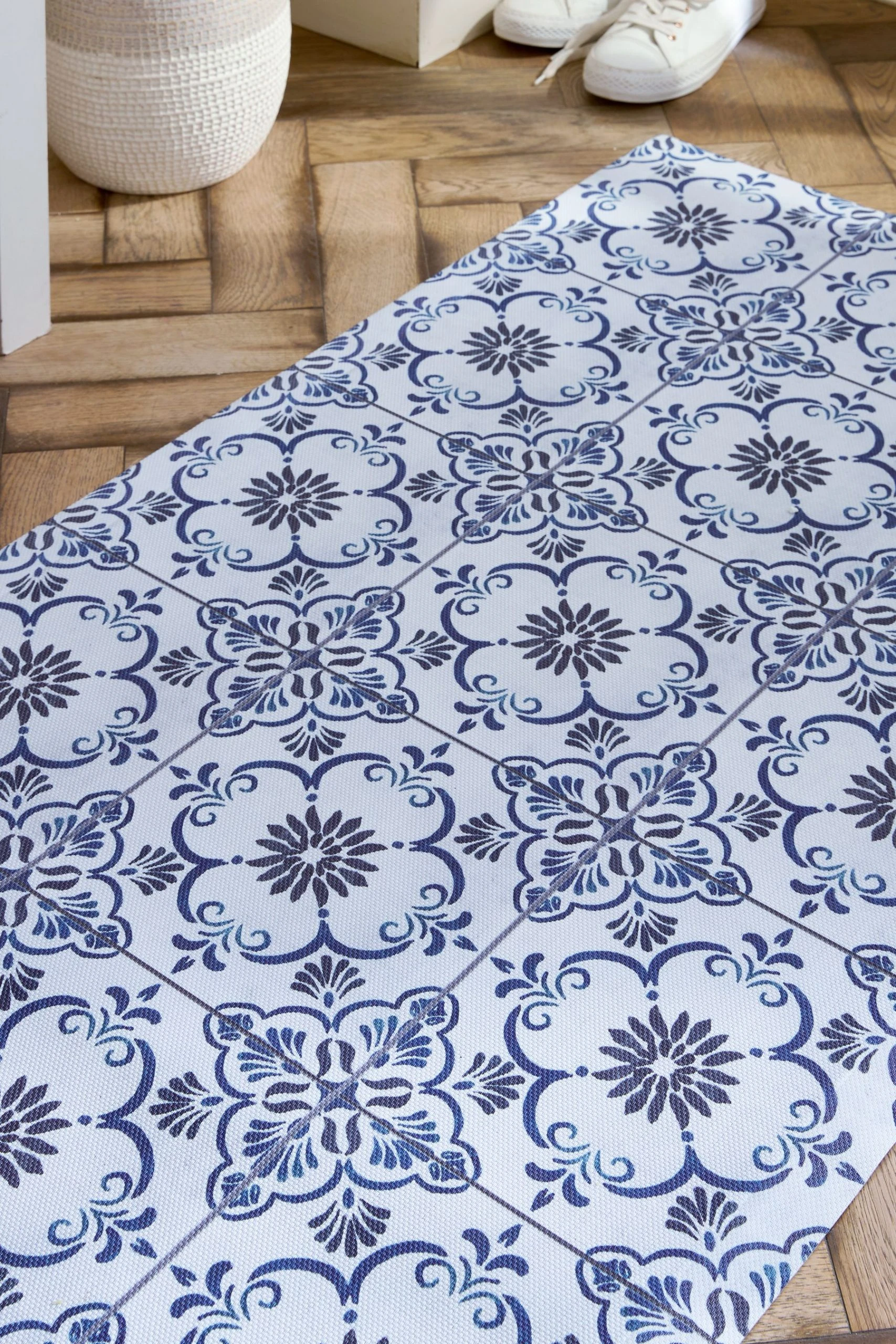 Next Vinyl Tile Pattern Jamila Outdoor/Indoor Runner 6 Next Vinyl Tile Pattern Jamila Outdoor/Indoor Runner - Image 4