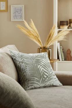 Next Cut Velvet Palm Leaf Cushion